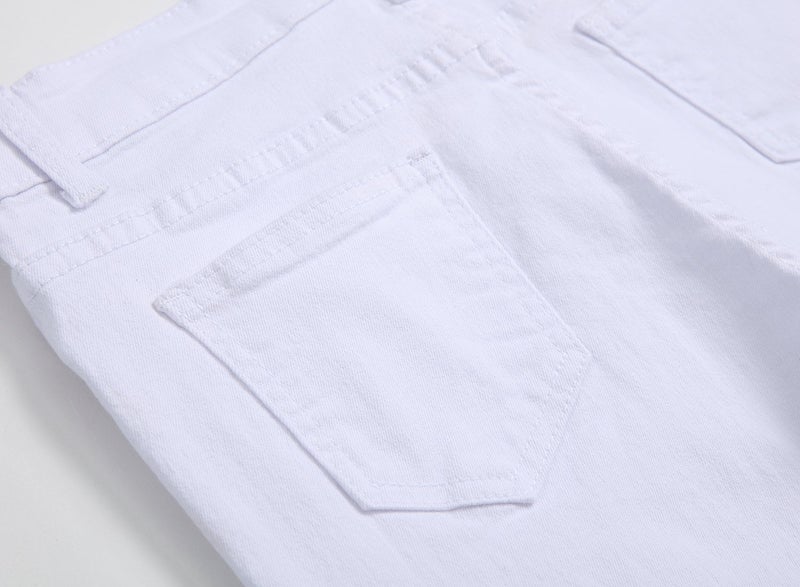 FREDD MARSHALL Boy's White Skinny Fit Stretch Slim Straight Fashion Jeans Pants,White,16 Slim - Image 5
